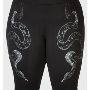 Killstar Slitherina Black Snake Print Women's Pants